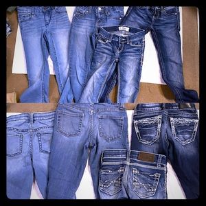 Girls size 7 lot of jeans